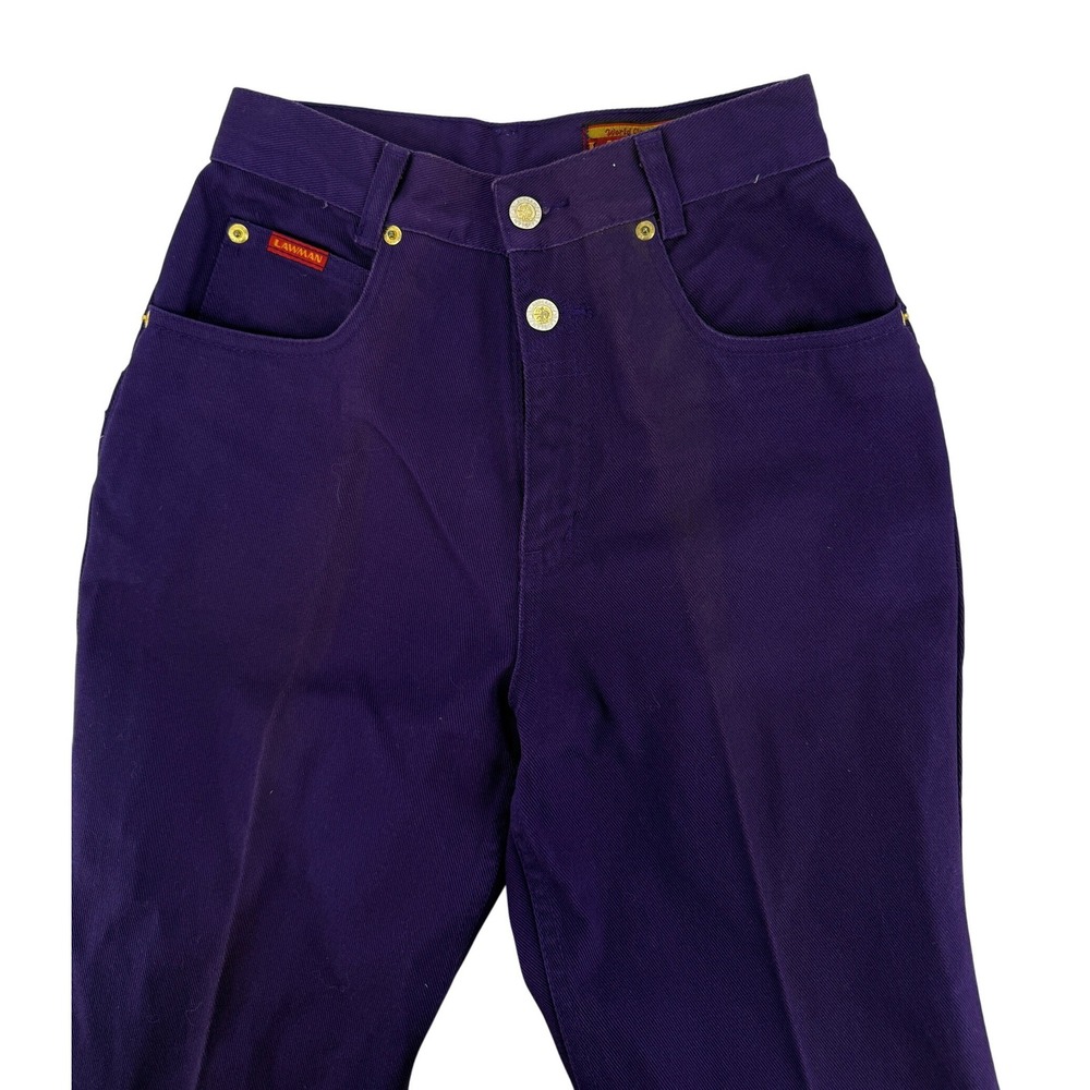 Vintage Lawman Western Purple Denim High Waisted Jeans Cowgirl Jeans 90's